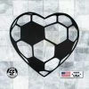 Speed Fabrication Soccer Love Heart Metal Wall Sign Home Decor & Gifts