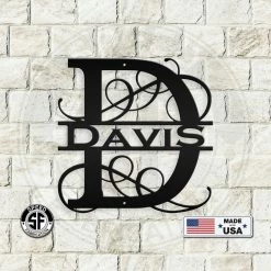 Speed Fabrication Monograms Personalized Metal Monogram Sign. Wedding Gift. Family Name Sign. Outdoor Name Sign. Anniversary. Last Name Sign. Metal Sign. Front Door.