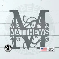 Speed Fabrication Monograms Personalized Metal Monogram Sign. Wedding Gift. Family Name Sign. Outdoor Name Sign. Last Name Sign. Metal Sign. Front Door.