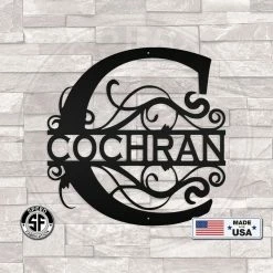 Speed Fabrication Monograms Personalized Metal Monogram Sign. Wedding Gift. Family Name Sign. Outdoor Name Sign. Last Name Sign. Metal Sign. Front Door.