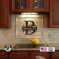 Speed Fabrication Personalized Scroll Monogram Metal Sign