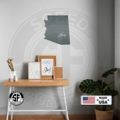 Speed Fabrication Home State Metal Sign City Skyline