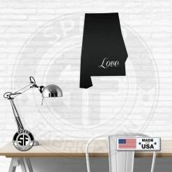 Speed Fabrication Love State Metal Sign City Skyline