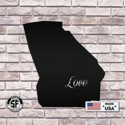 Speed Fabrication Love State Metal Sign City Skyline
