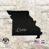 Speed Fabrication Love State Metal Sign City Skyline