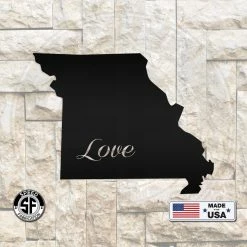 Speed Fabrication Love State Metal Sign City Skyline