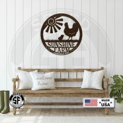 Speed Fabrication Personalized Family Farm With Established Date Chicken Metal Sign Farm Metal Signs