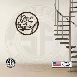 Speed Fabrication There's No Crying In Baseball Metal Sign Sports Wall Art