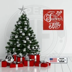 Speed Fabrication Christmas Metal Signs Tis The Season To Be Jolly Christmas Metal Sign