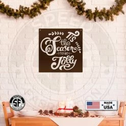 Speed Fabrication Christmas Metal Signs Tis The Season To Be Jolly Christmas Metal Sign