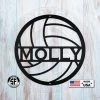 Speed Fabrication Personalized Volleyball Metal Sign Sports Wall Art