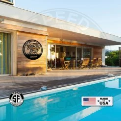 Speed Fabrication Round Family Pool Waves With Year Established Home Decor & Gifts