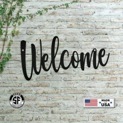 Speed Fabrication Decor Welcome Indoor/Outdoor Metal Sign