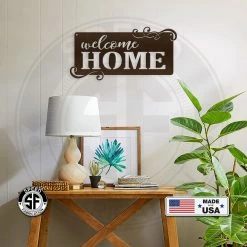 Speed Fabrication Welcome Home Metal Sign Decor