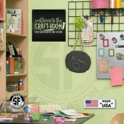 Speed Fabrication Welcome To The Craft Room Metal Sign