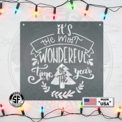 Speed Fabrication It's The Most Wonderful Time Of The Year Christmas Metal Sign