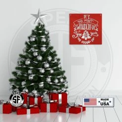 Speed Fabrication It's The Most Wonderful Time Of The Year Christmas Metal Sign