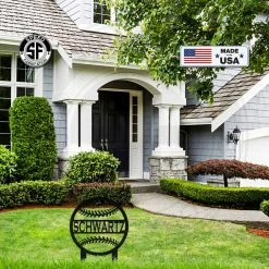 Speed Fabrication Outdoor Patio/Lawn Metal Signs Personalized Baseball Yard Stake - Weatherproof - Garden Stake