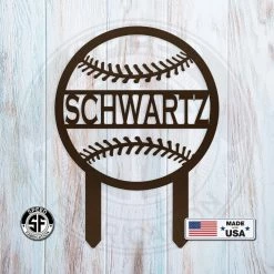 Speed Fabrication Outdoor Patio/Lawn Metal Signs Personalized Baseball Yard Stake - Weatherproof - Garden Stake