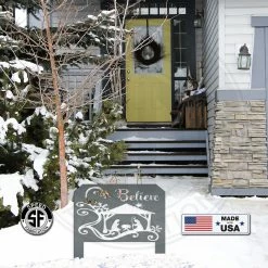 Speed Fabrication Believe Nativity Scene Outdoor Yard Sign Home Decor & Gifts