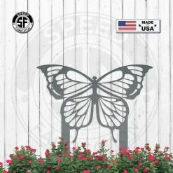 Speed Fabrication Outdoor Butterfly Metal Yard Stake Sign - Weatherproof Garden Sign Outdoor Patio/Lawn Metal Signs