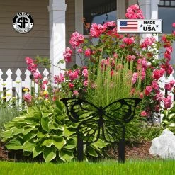 Speed Fabrication Outdoor Butterfly Metal Yard Stake Sign - Weatherproof Garden Sign Outdoor Patio/Lawn Metal Signs