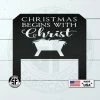 Speed Fabrication Home Decor & Gifts Christmas Begins With Christ Yard Stake Sign Christmas Decor