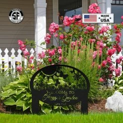 Speed Fabrication Outdoor Patio/Lawn Metal Signs Custom Flower Garden Metal Yard Stake Sign - Mother's Day Gift