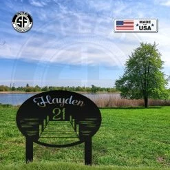 Speed Fabrication Address/House Number Metal Signs Custom Lake Lot Sign