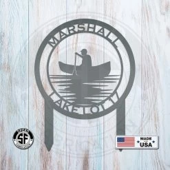Speed Fabrication Outdoor Patio/Lawn Metal Signs Personalized Yard Stake Family Lake Lot Number Metal Sign