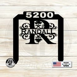 Speed Fabrication Personalized Monogram And Address Number Yard Stake Sign Address/House Number Metal Signs