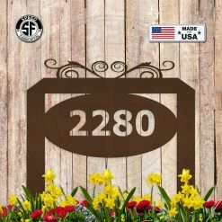 Speed Fabrication Oval Address Yard Stake Sign