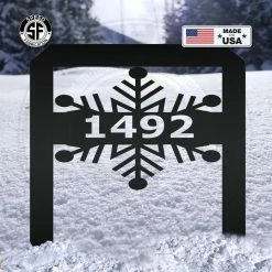 Speed Fabrication Snowflake Address Yard Stake Sign Address/House Number Metal Signs