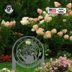 Speed Fabrication Personalized Garden Welcome Metal Yard Stake Sign Outdoor Patio/Lawn Metal Signs