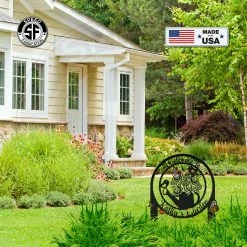 Speed Fabrication Personalized Garden Welcome Metal Yard Stake Sign Outdoor Patio/Lawn Metal Signs