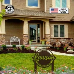 Speed Fabrication Address/House Number Metal Signs Custom Welcome Address Yardstake