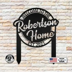 Speed Fabrication Outdoor Patio/Lawn Metal Signs Personalized Welcome Yard Stake - Make It Your Own!
