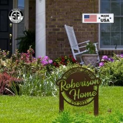 Speed Fabrication Outdoor Patio/Lawn Metal Signs Personalized Welcome Yard Stake - Make It Your Own!