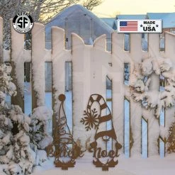 Speed Fabrication Most Popular Assorted Christmas/Holiday Gnome Metal Yard Stakes