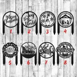 Speed Fabrication Assorted Christmas/Winter Holiday Metal Yard Stakes
