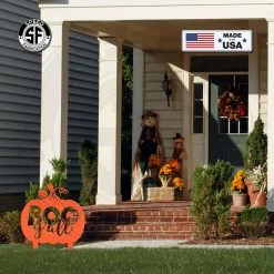 Speed Fabrication Assorted Halloween Pumpkin Metal Yard Stakes Halloween Metal Signs