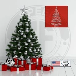 Speed Fabrication Christmas Metal Signs Isaiah 9:6 Christmas Tree Metal Sign