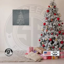Speed Fabrication Christmas Metal Signs Isaiah 9:6 Christmas Tree Metal Sign