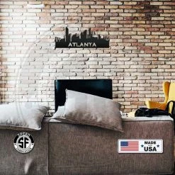 Speed Fabrication Atlanta Skyline Metal Sign - Home Decor - Indoor Outdoor City Skyline