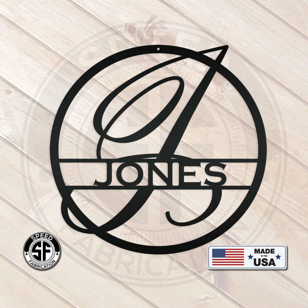 Speed Fabrication Monogram Metal Sign