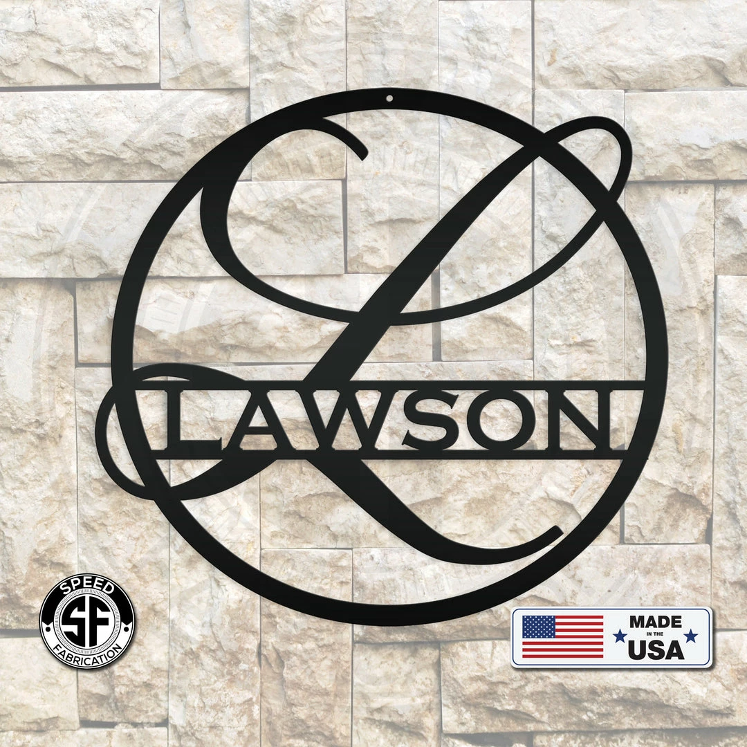 Speed Fabrication Monogram Metal Sign