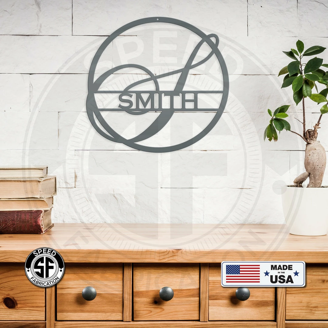 Speed Fabrication Monogram Metal Sign