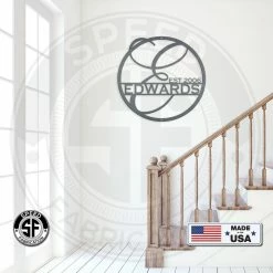 Speed Fabrication Metal Personalized Monogram With Established Date Sign- Wedding Gift