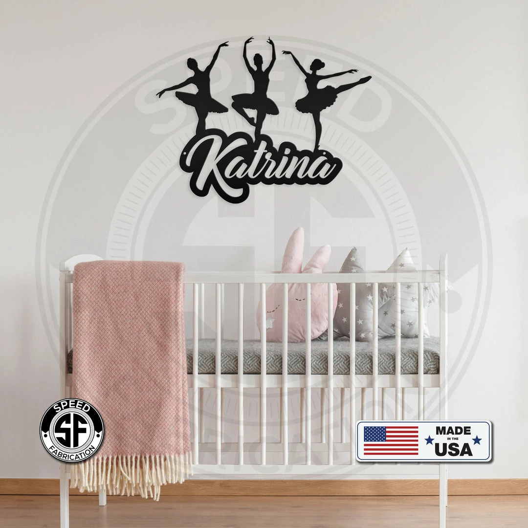 Speed Fabrication Personalized Ballerina Metal Sign