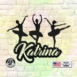 Speed Fabrication Personalized Ballerina Metal Sign